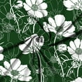 thumbnail image 5 of Green Floral Shower Curtain, Abstract Aesthetic Flower Botanical Sketch Print Bathroom Curtain for Bathtub Home Decor Waterproof Fabric Machine Washable with 12 Hooks, 5 of 6