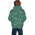 thumbnail image 3 of Bingfone Green Christmas Pattern Youth Classic Hoodies Soft Hooded Pullover Sweatshirts for Girls and Boys, 3 of 6