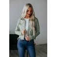 thumbnail image 6 of Gemma Risen Denim Jacket - Olive, 6 of 6