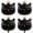 4 22in Black Cat, variant on Giant Cat Balloons 22 Inch Adorable Black Crown Kitty White Cat Balloons for Kitten Pet Cat Theme Birthday Party Decorations