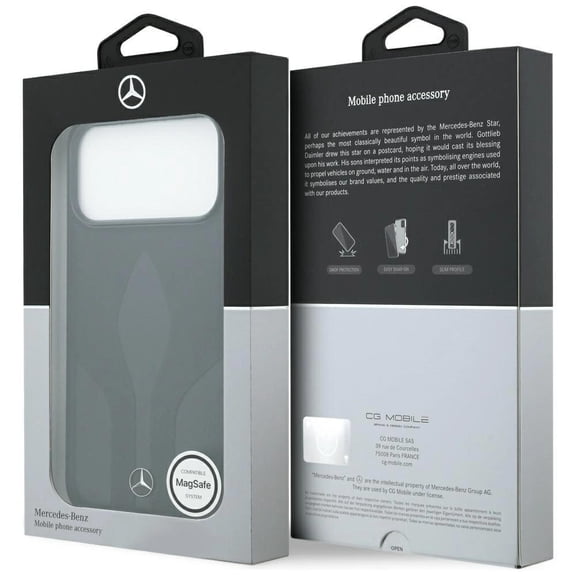 Mercedes Leather The Move Case with MagSafe for iPhone 17 Pro Max 6.9" Black - MEHMP17X25ROLAUK