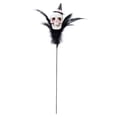 thumbnail image 3 of Clearance Under $5 | Gothic Halloween Skeleton and Pumpkin Picks with Black Feathers for Vase Centerpiece Decor White Skull, 3 of 5