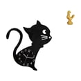 thumbnail image 1 of Reloj de pared con diseño de gato, decorativo, acrílico, estético, moderno, de dibujos animados, para colgar en la pared, estatua, escultura, decoraci, 1 of 8
