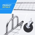 thumbnail image 2 of Baokaler 450 lbs Commercial GradeClothing Rack Heavy Duty Hanging Rack with Shelves Collapsible Clothes Racks on Wheels Rolling Garment Rack for Hanging Clothes Portable Adjustable, Chrome Finish, 2 of 9