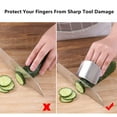 thumbnail image 3 of Finger Guards For Cutting, 2PCS Kitchen Tool Stainless Steel Finger Guard Finger Protector, Avoid Hurting When Slicing and Dicing Kitchen Safe Chop Cut Tool, 3 of 7