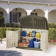 thumbnail image 3 of Rubbermaid Outdoor Split-Lid Storage Shed, 18 cu. ft., Olive/Sandstone (FG375301OLVSS0), 3 of 6