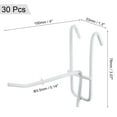 thumbnail image 2 of Unique Bargains 4 Inch Store Garage Storage Grid Wall Display Hooks White, 30 Count, 2 of 5