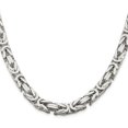 thumbnail image 2 of 925 Sterling Silver Byzantine Chain Styles Necklace 8.25 mm 22 inch, 2 of 4