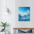 thumbnail image 3 of PIKWEEK  Blue Beach theme Modern Stretched and Framed Seascape 1 Panels  Canvas Prints Artwork Landscape Big Framed Canvas Wall Art for Home Decor And Living Room Decorations, 3 of 4