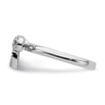 thumbnail image 3 of 925 Sterling Silver Stackable Expressions Bow Diamond Ring Size: 9; for Adults and Teens; for Women and Men, 3 of 5