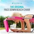 thumbnail image 3 of Ostrich The Original 3N1 Lightweight Outdoor Beach Lounge Chair w/ Footrest, Pink, 3 of 15
