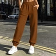 thumbnail image 5 of Levmjia Women's Solid Color Jogger Pants High Waisted Drawstring Elastic Waist Casual Sweatpants with Pockets Tapered Cuffed Lounge Pants, 5 of 8