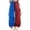 Blue 01, variant on Karymi Shorts for Women Two-Tone Color Block Cargo Pants, Elastic Drawstring High Waist Multi Pockets Adjustable Cuff Baggy Wide Leg Streetwear Trousers