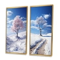 thumbnail image 3 of Designart "Snowy Tree gracefulness I" Snow Framed Wall Art Set Of 2 - White Landscapes Gallery Wall Frame Set For Home Decor, 3 of 6