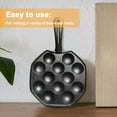 thumbnail image 2 of Molde Carne Pulpo Takoyaki Grill Pan Creador Hierro Fundido 12/14 Con Cepillo Aceite Y para Panqueques Redondos, 2 of 9