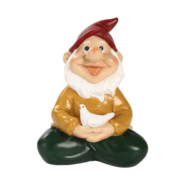 Estatua De Gnomos De Resina, Figuritas De Enanos, Adornos Para Meditación Al Aire Libre, Decoraciones De Jardín Para El Hogar, Adornos De Guardería Serendint HA037417-00