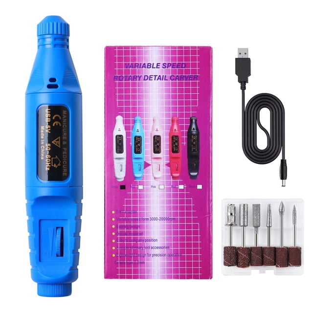 Herramientas para uñas, mini lijadora eléctrica, máquina de uñas portátil, pieza de uñas, amoladora de uñas, juego especial