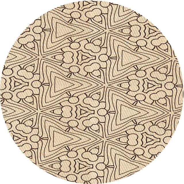 Ahgly Company Machine Washable Indoor Square Transitional Copper Brown Area Rugs, 3' Square