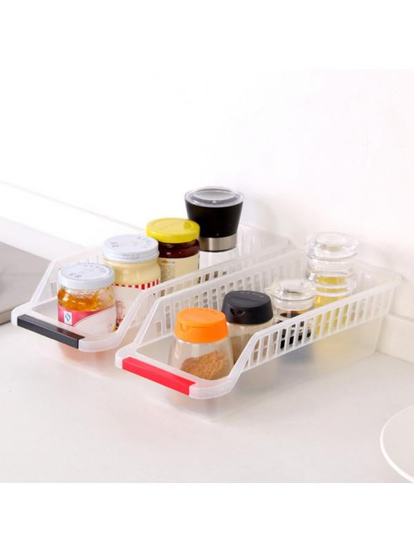 Plastic Refrigerator Drawer Organizer Freezer Storage Bins Kitchen
