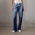 thumbnail image 2 of WTOBBY Women's Casual Print Jeans, Sporty Jeans Style Pants with a Comfortable and Relaxed Fit, Ideal for Leisure Activities and Everyday Wear,Light Blue XL, 2 of 8