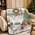 thumbnail image 2 of Christmas DIY Coloring Throw Blanket, Nutcracker Fireplace Line Art with 24 Markers, Holiday Craft Blanket, 2 of 4