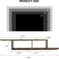 thumbnail image 2 of Hyxoo Floating TV Stand, 55" Floating Entertainment Center with Storage, Floating TV Shelf Wall Shelf for Under TV, Living Room, Bedroom, Walnut, 2 of 8
