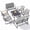 Gray, variant on Noelse Patio Furniture Set, 4 Piece Textilene Conversation Set with 2 Rocking Chairs and Coffee Table, Perfect for Lawn, Garden, Poolside, Gray