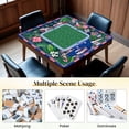 thumbnail image 6 of Mahjong Mat 31.5" x 31.5" Tropical Botanical Palm Trees Flowers Boats Geometric Center Non-Slip Noise Reduction Mahjong Tiles Table Cover for Dominoes Poker Card Board and Tile Games, 6 of 6