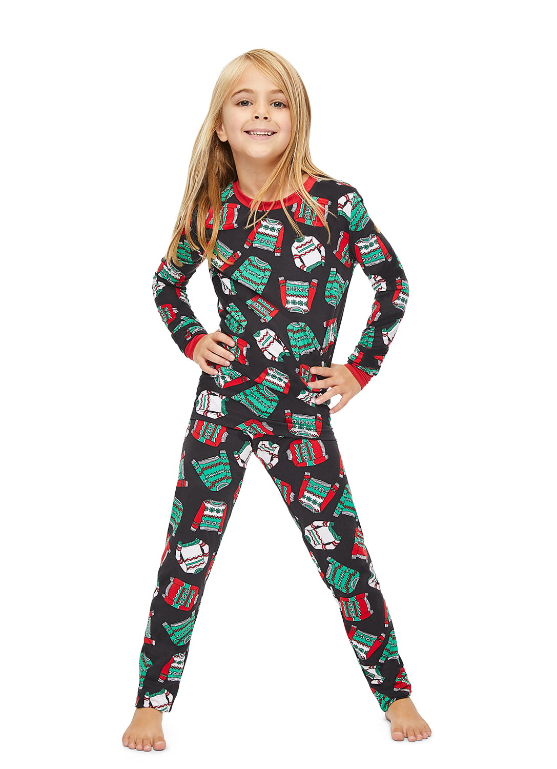 Family Ugly Sweater Party Matching Pajamas - Kids Unisex 2-Piece Pajama ...