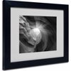 Matted art under acrylic in a black framed