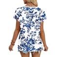 thumbnail image 5 of cocolona Womens Summer Boho Tops V Neck Short Sleeve T-shirt Fashion Casual Loose Tees Dressy Tunic Blouses, 5 of 7