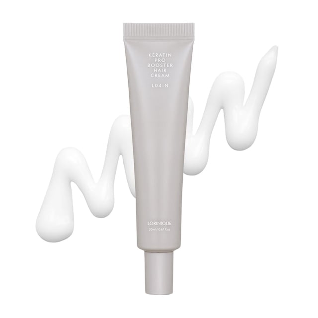 LORINIQUE L04-N Crema para el cabello protectora del calor de queratina 0.67 fl oz | Tratamiento sin aclarado con aceite de camelia coreano para cabello sedoso y brillante | Suero capilar hidratante y