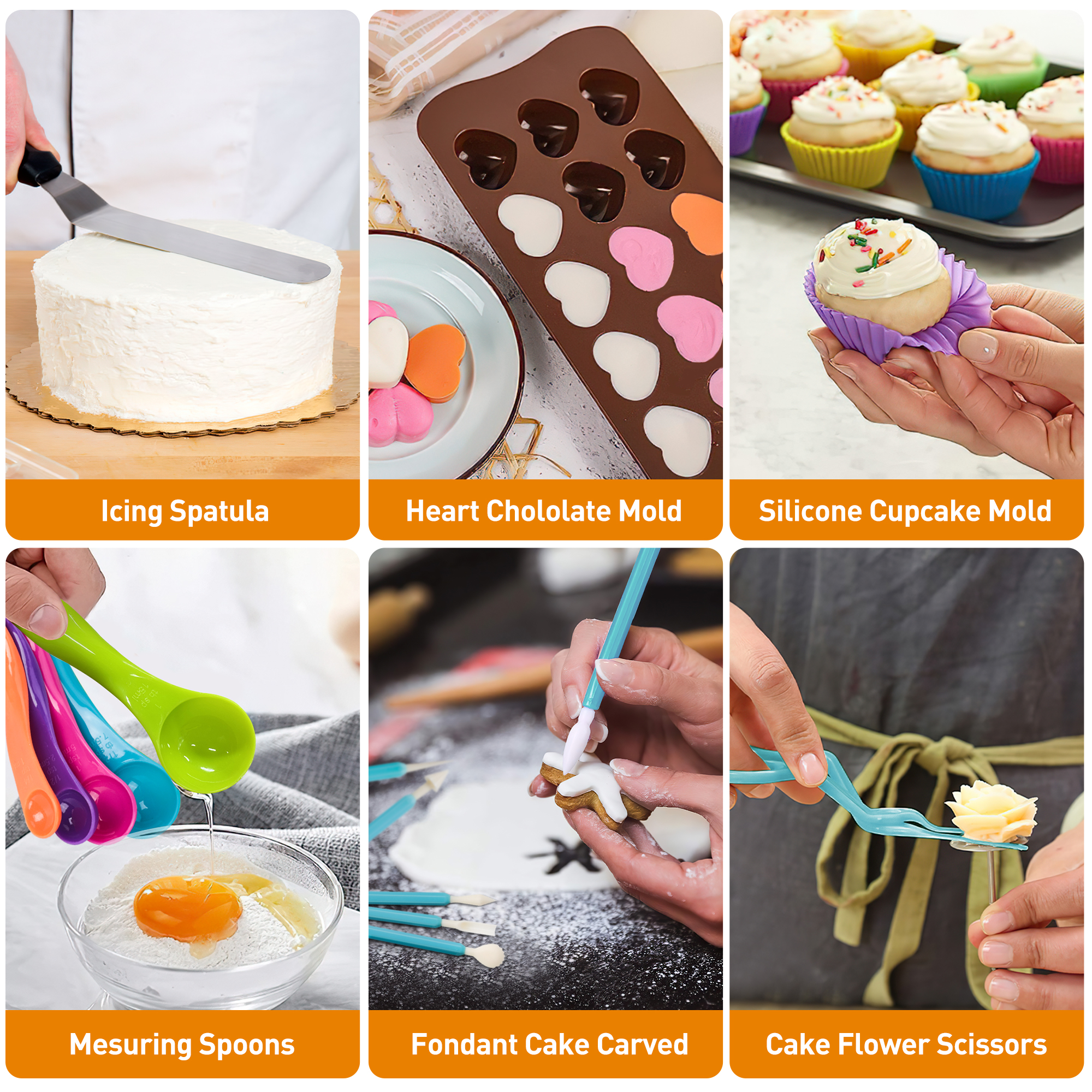 Xueyu 352-Piece Cake Decorating Kit with Rotating Turntable photo 5