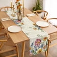thumbnail image 3 of Colorful Flowers Table Runner - 60 Inch Long, Kitchen Dining Table Runner Dresser Scarves, Spring Botanical Wild Florals Herbs Farmhouse Decor for Coffee Tables Wedding Party Banquet, 3 of 8