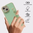 thumbnail image 4 of Compatible with iPhone 14 Plus Case Cute Sparkling with Light Heart Bracelet Plating Protect The Camera Soft TPU Apply to iPhone 14 Plus Case Ladys, Girls and Women (Green), 4 of 11