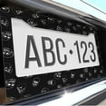 thumbnail image 6 of 1 Pcs White Skulls on Black Background License Plate Frame,License Plate Cover for Car Decorative Parts,Aluminum License Plate Bracket Holder Rust-Proof for US Standard Car, 6 of 8
