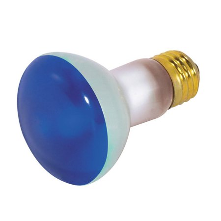 130v T10 E26 Medium Base - Satco S3202 50W 130V R20 Blue E26 Medium Base Incandescent light bulb