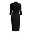 thumbnail image 5 of GRACEART Catholic Church Women Clergy Mass Dress Black Wrap Ruched Split Dress Band Collar, 5 of 7