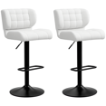 thumbnail image 1 of HOMCOM Adjustable Bar Stools Set of 2 with Footrest Back for Dining Room, 1 of 9