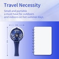 thumbnail image 4 of TFixol Tecsonar-US(Store) Portable Handheld Misting Fan, Personal Mister Fan W/ 7 Colorful Night Light, Spray Water Mist Fan for Travel, Outdoors, Hiking, Camping (Royal Blue), 4 of 6
