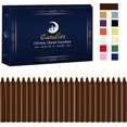 thumbnail image 1 of 24 Pack Brown Spell Chime Candles \u2013 Premium Mini Unscented Taper Candles for Rituals, Prayer, Birthdays, Meditation, Altar, Spells, Chime Candles - 4 Inch Tall - Ideal for Witches, 1 of 7