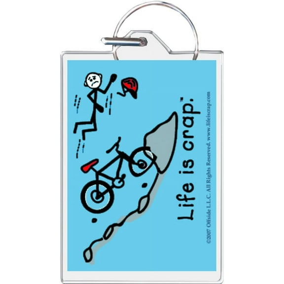 Life Is Crap - Mountain Bike Keychain