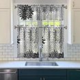 thumbnail image 3 of Kitchen Curtains 36 Inch Short - 3 Panel Set, Rod Pocket Window Curtain, Boho Floral Tribal Style, 100% Polyester for Farmhouse, Kitchen, Cafe, Bedroom, Easy Wash, 3 of 6