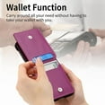 thumbnail image 5 of Phone Case for Samsung Galaxy Z Flip 3 5G 2021 with Card Slot Holder Wallet Cover and Ring Stand  Back Cell Mobile Accessories Protective Case for ZFlip3 Z3 Flip3 3Z Flip3case Purple, 5 of 16