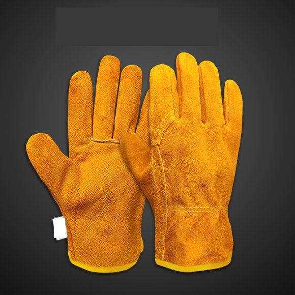 Leather Forge Stick Welding Gloves Heat Fire Resistant, Mitts for Oven Grill Pot Holder welding