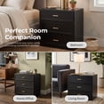 thumbnail image 5 of Furniture of America Rivor Modern Wood 3-Drawer Tall Nightstand, Black, 5 of 18