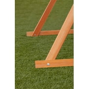 Trailside Cedar Swingset with Belt Swings and Trapeze Bar, All Wood, Hardware, and Assembly Instructions Included