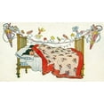 thumbnail image 2 of Smith, Jessie Wilcox 32x20 Gold Ornate Wood Framed with Double Matting Museum Art Print Titled - The children were nestled all snug in their beds, 2 of 4