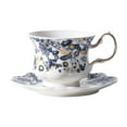 thumbnail image 1 of Juego de tazas y platillos, taza de café de cerámica, tazas de té florales, taza de latte, regalo para familiares y amigos., 1 of 9