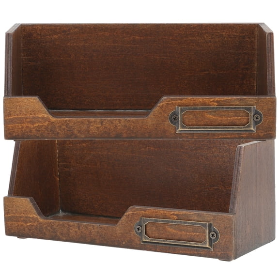 USHOBE Small Decorative Box Wooden Boxes Coffee Basswood 2Pcs 6.7X2.6X2.6In